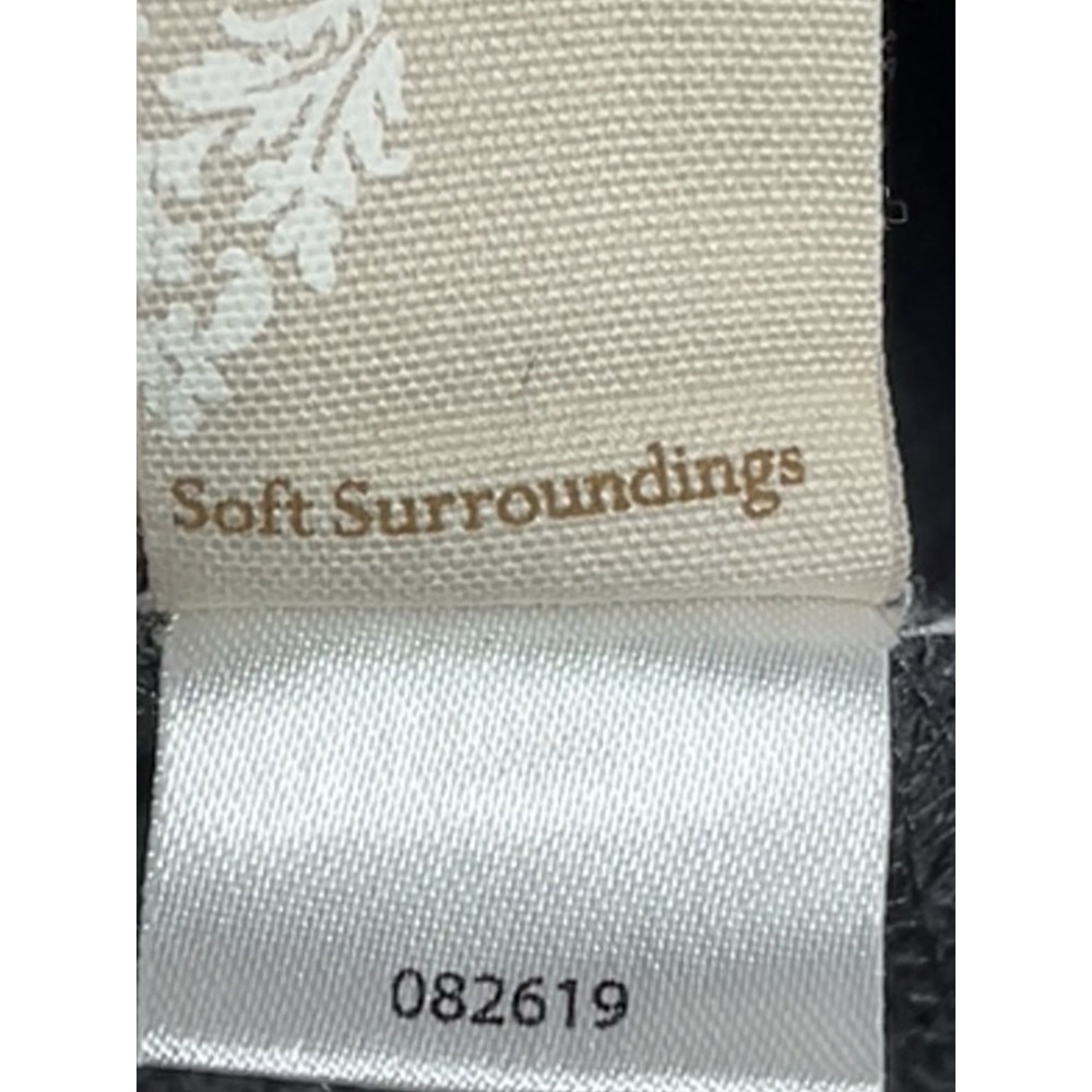 Soft Surroundings Cowl Neck Waffle Knit Sweater Top Women's Size M Gray READ - Picture 8 of 12